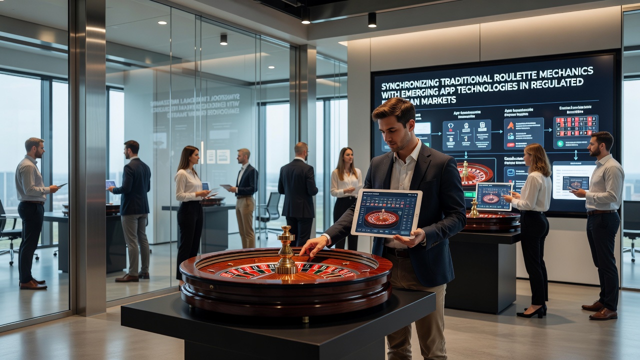 Close-up of synchronized roulette app dashboard displaying real-time wheel results and bet history in compliance with European regulations